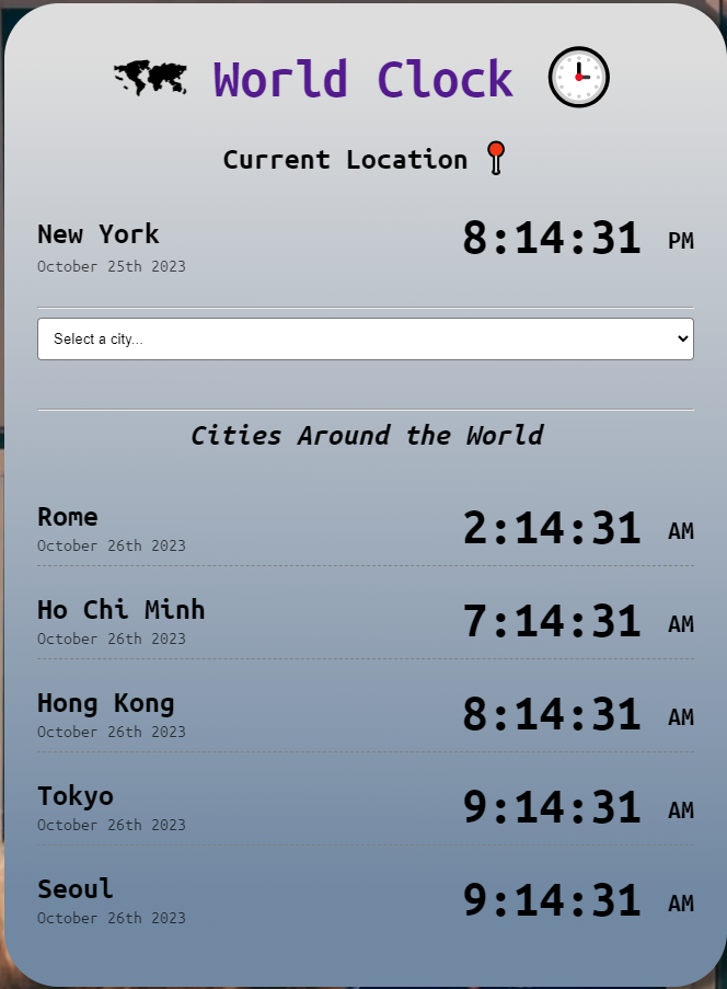 world clock app